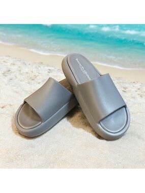 J/Slides SQUISHY Grey EVA Size 10 NEW IN BOX